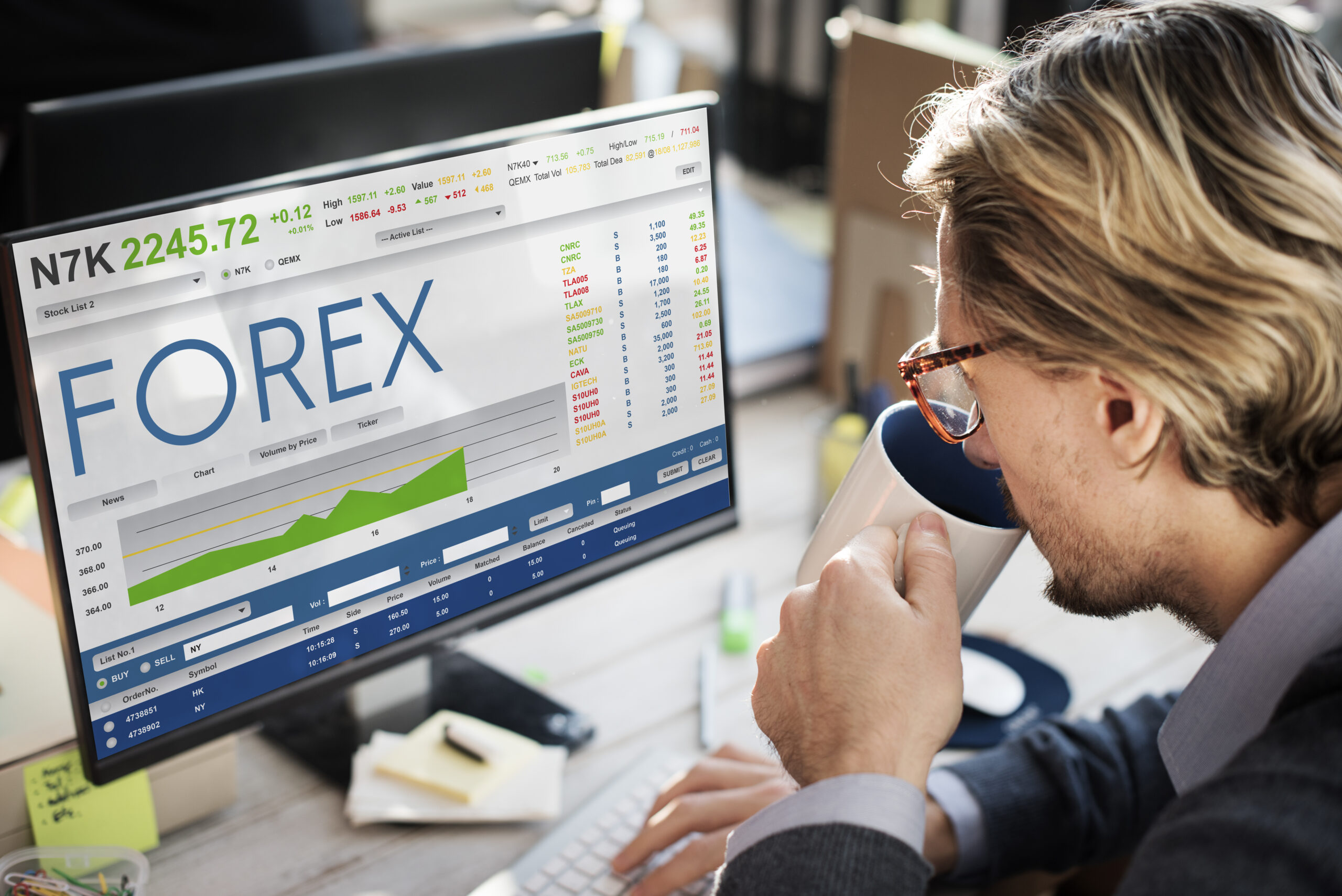 Stock Exchange Trading Forex Finance Graphic Concept